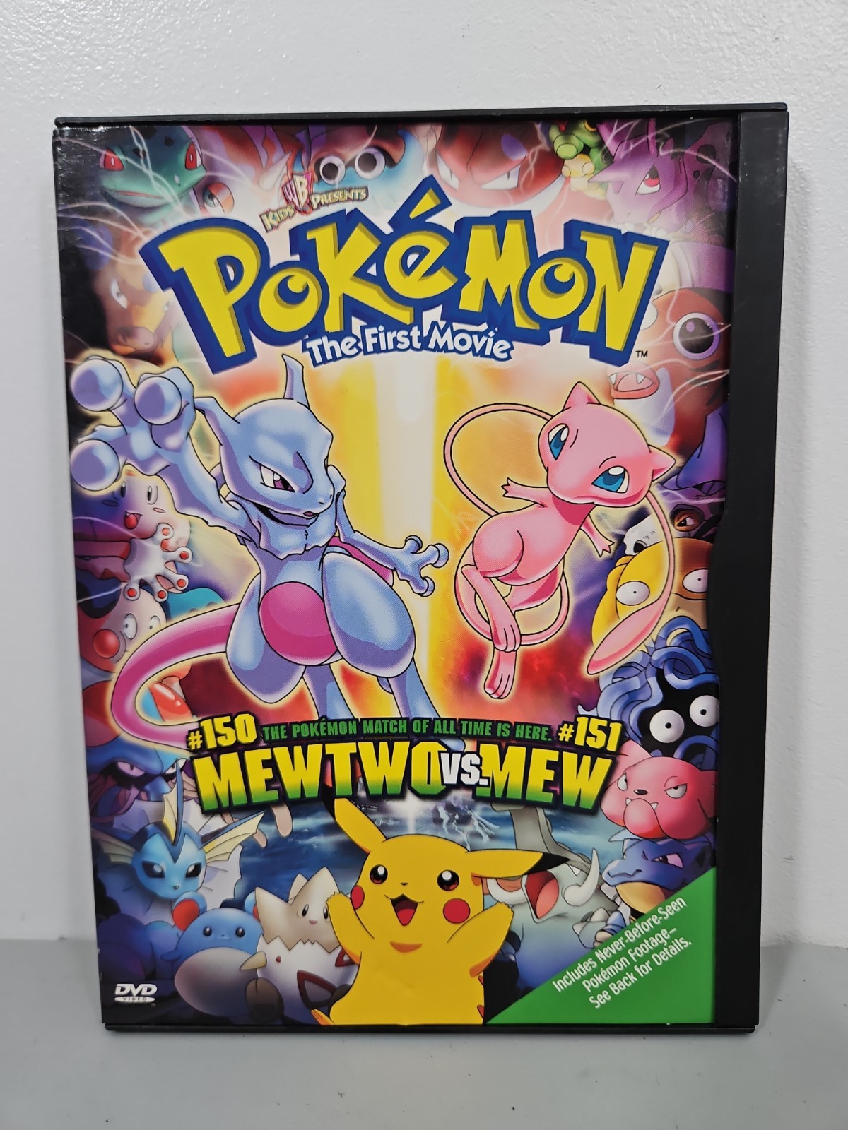 Pokémon The First Movie DVD (1999) Mewtwo vs Mew #150 #151 Snap Case