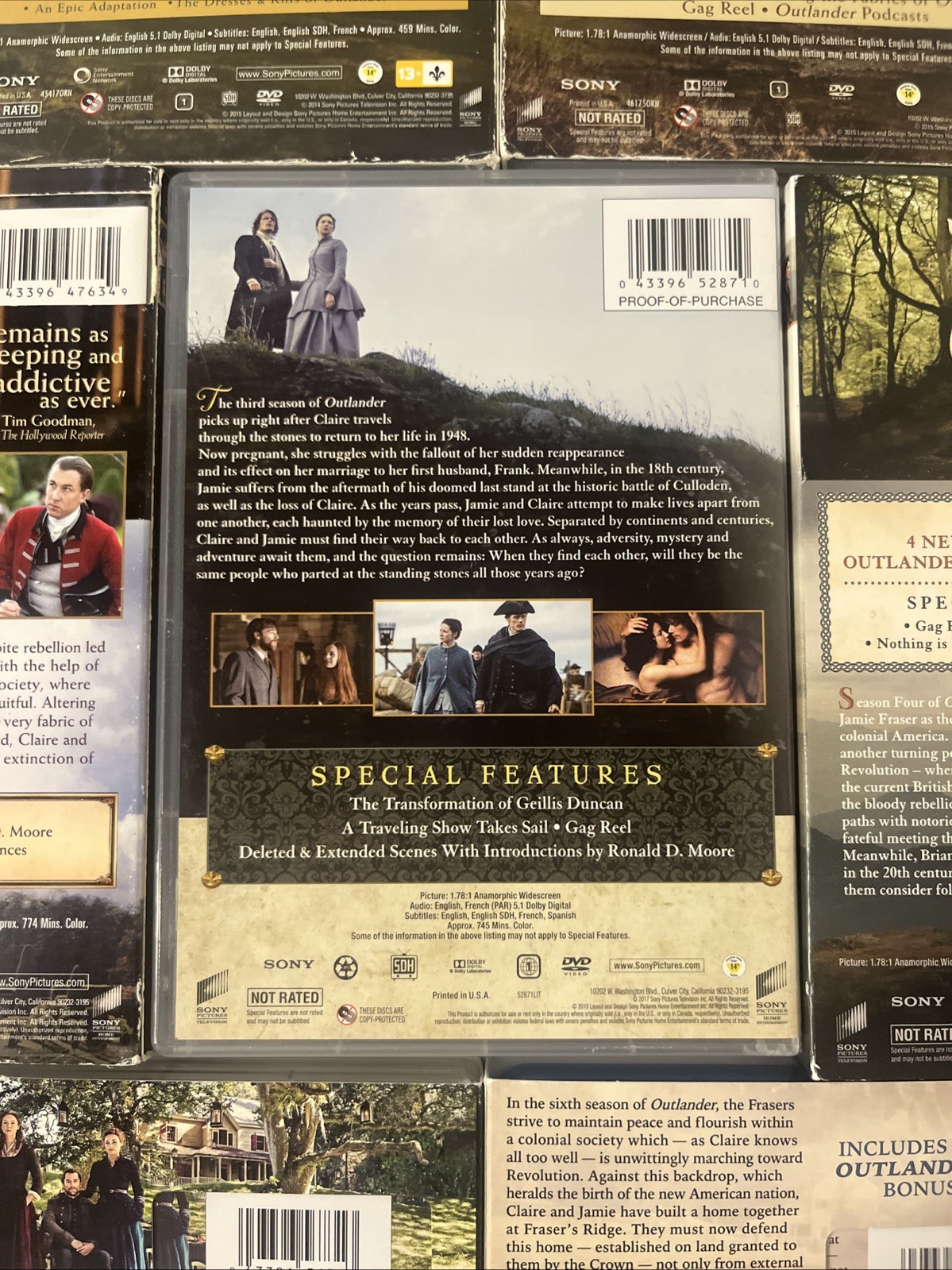 Outlander Seasons 1-6 Lot of DVD’s Historical Fantasy Drama Adventure Romantic