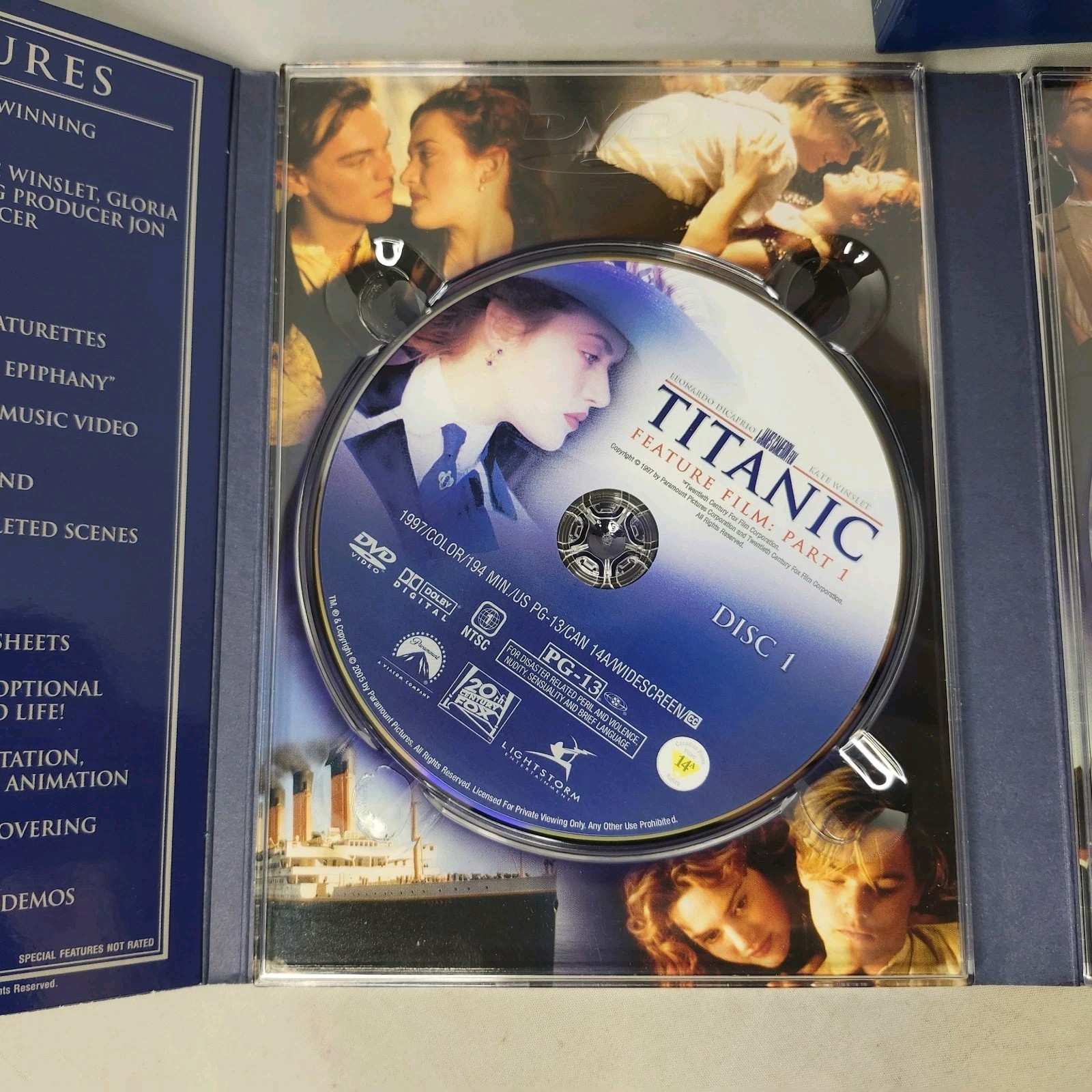 Titanic Special Collector’s Edition DVD 2005 3-Disc Box Set Leonardo DiCaprio