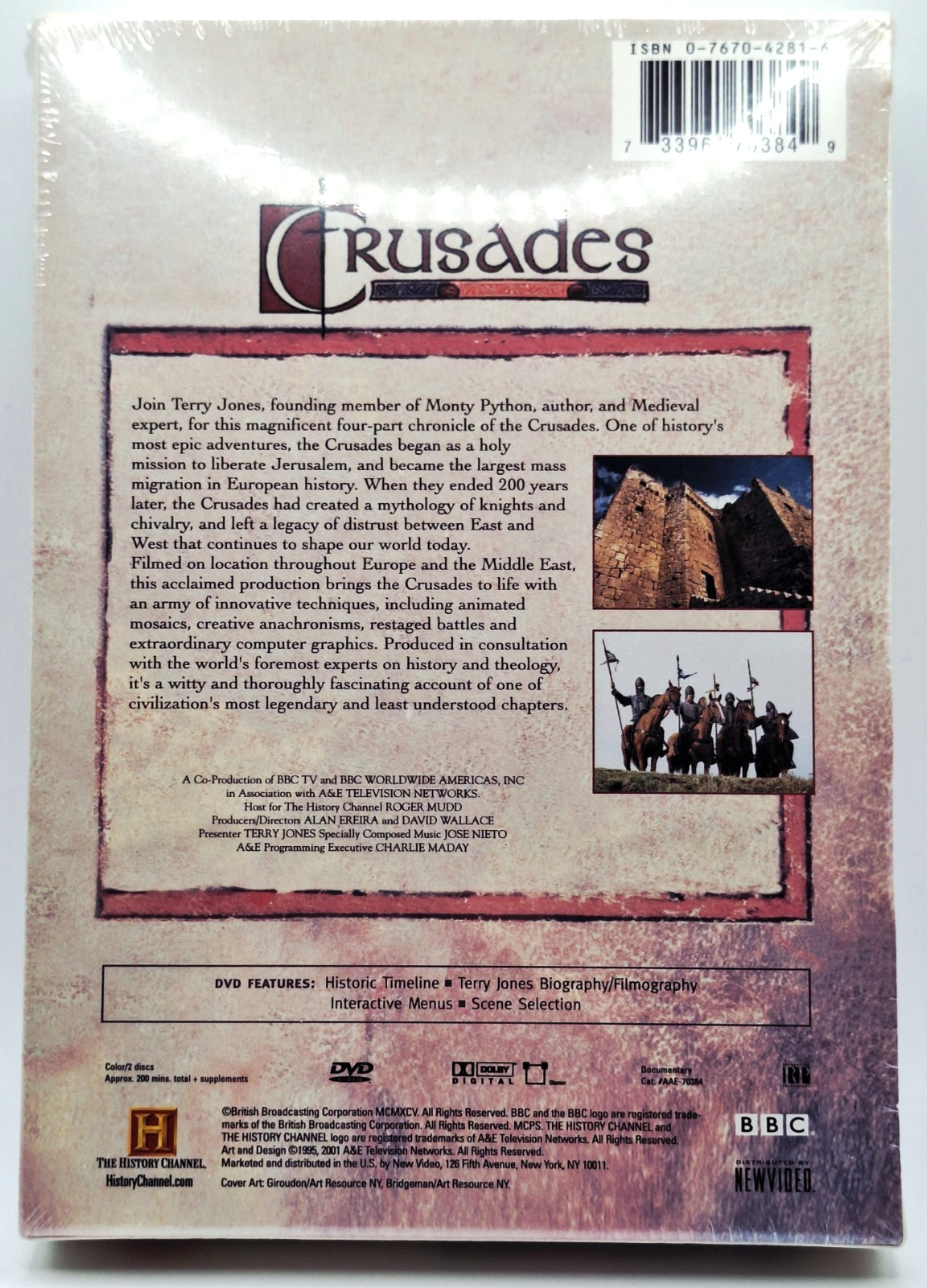 The History Channel: Crusades (2-Disc DVD w/Slipcover, 1995/2001) BRAND NEW!