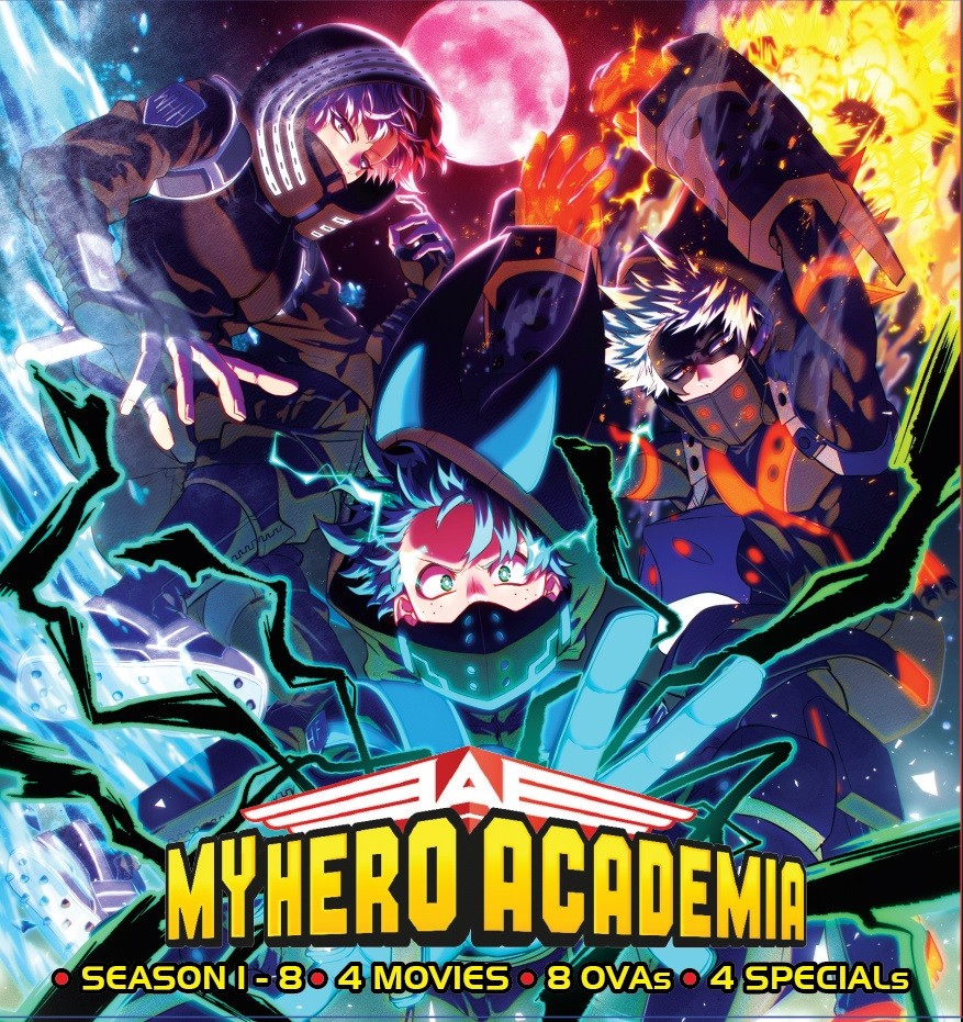 MY HERO ACADEMIA (SEASON 1-8) – ANIME TV DVD (1-170 EPS+MOVIE+OVA+SP) ENG DUB