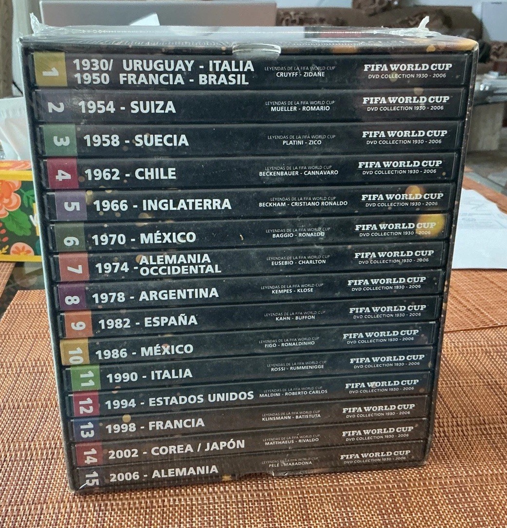 FIFA World Cup Dvd Collection Complete 1930-2006 15 Disc Factory Sealed Spanish
