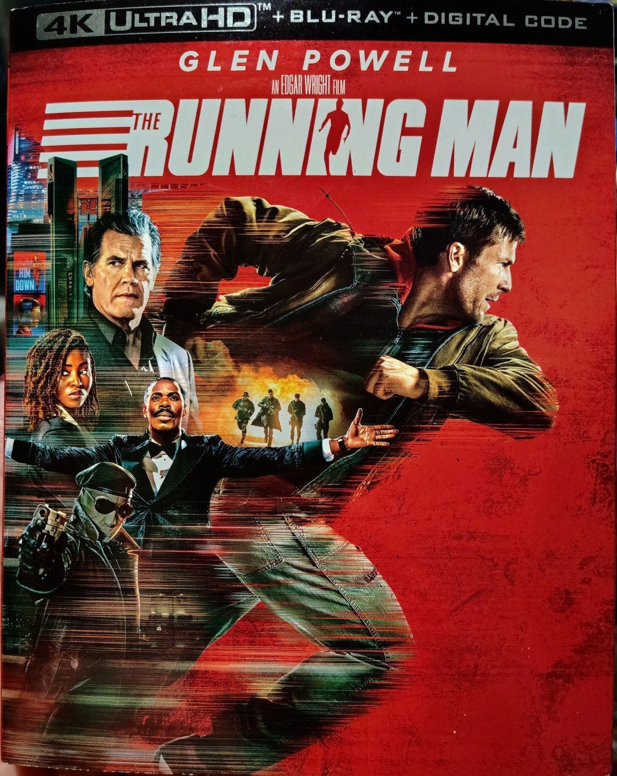 The Running Man (4K UHD + Blu-Ray + Digital, 2026) NEW W/DAMAGED SLIPCOVER