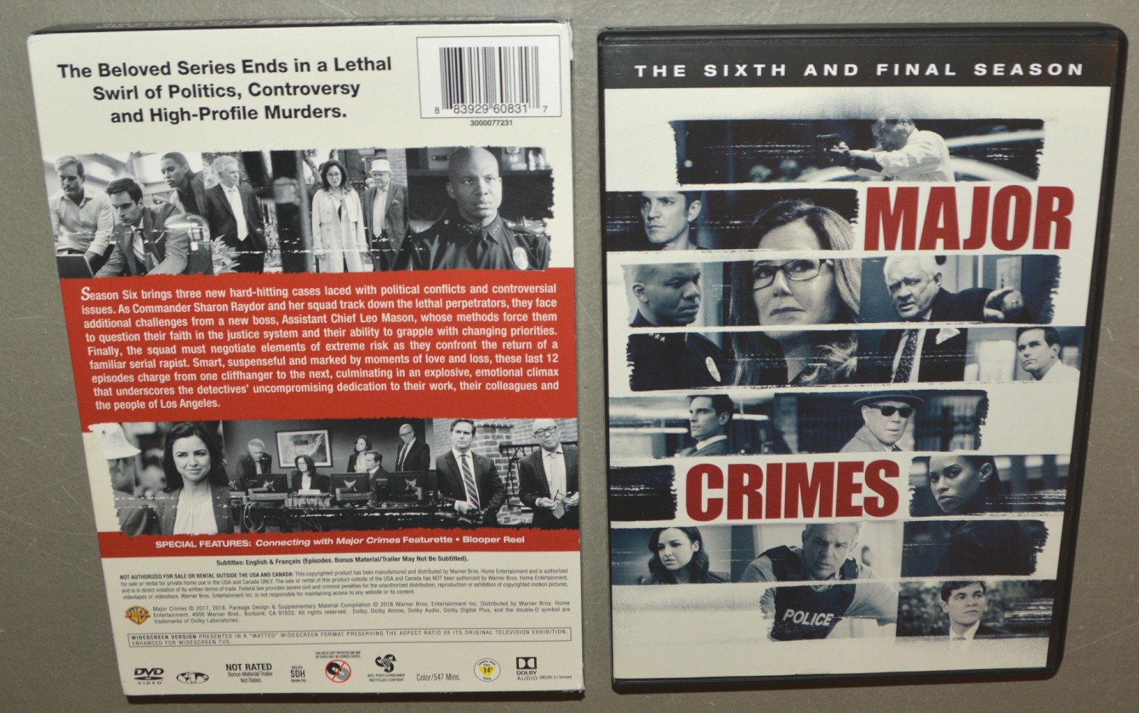 3 DVD set – Major Crimes – The Sixth and Final Season