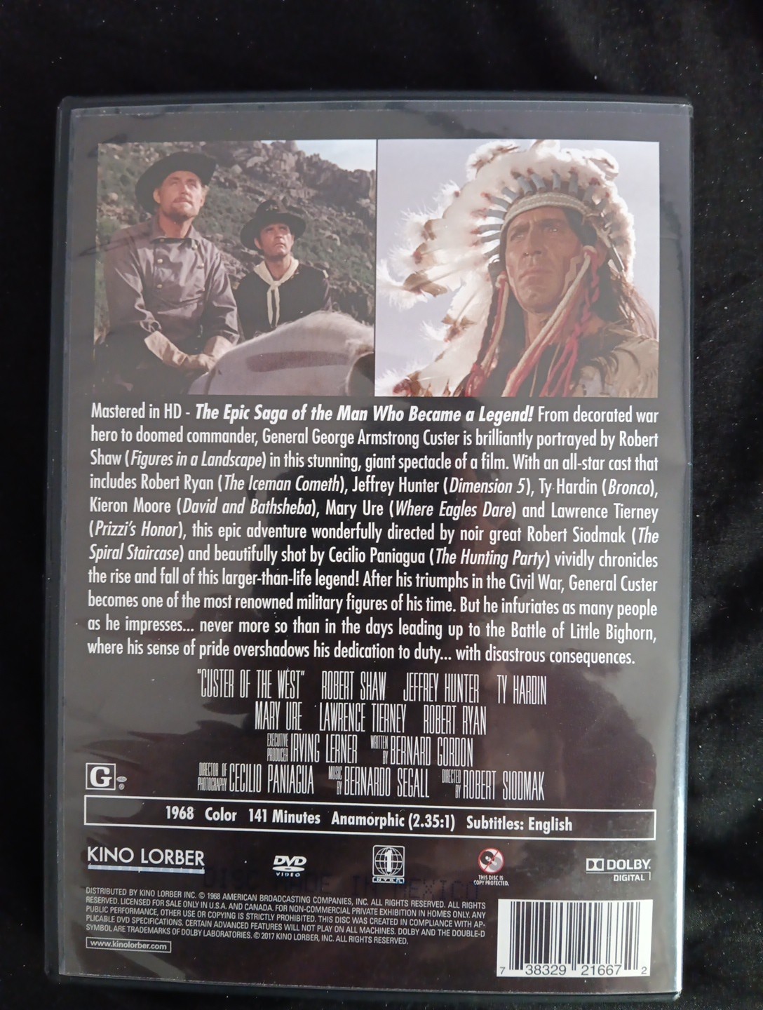 Custer of The West DVD 2004 Release Kino Lorber Lawrence Tierney