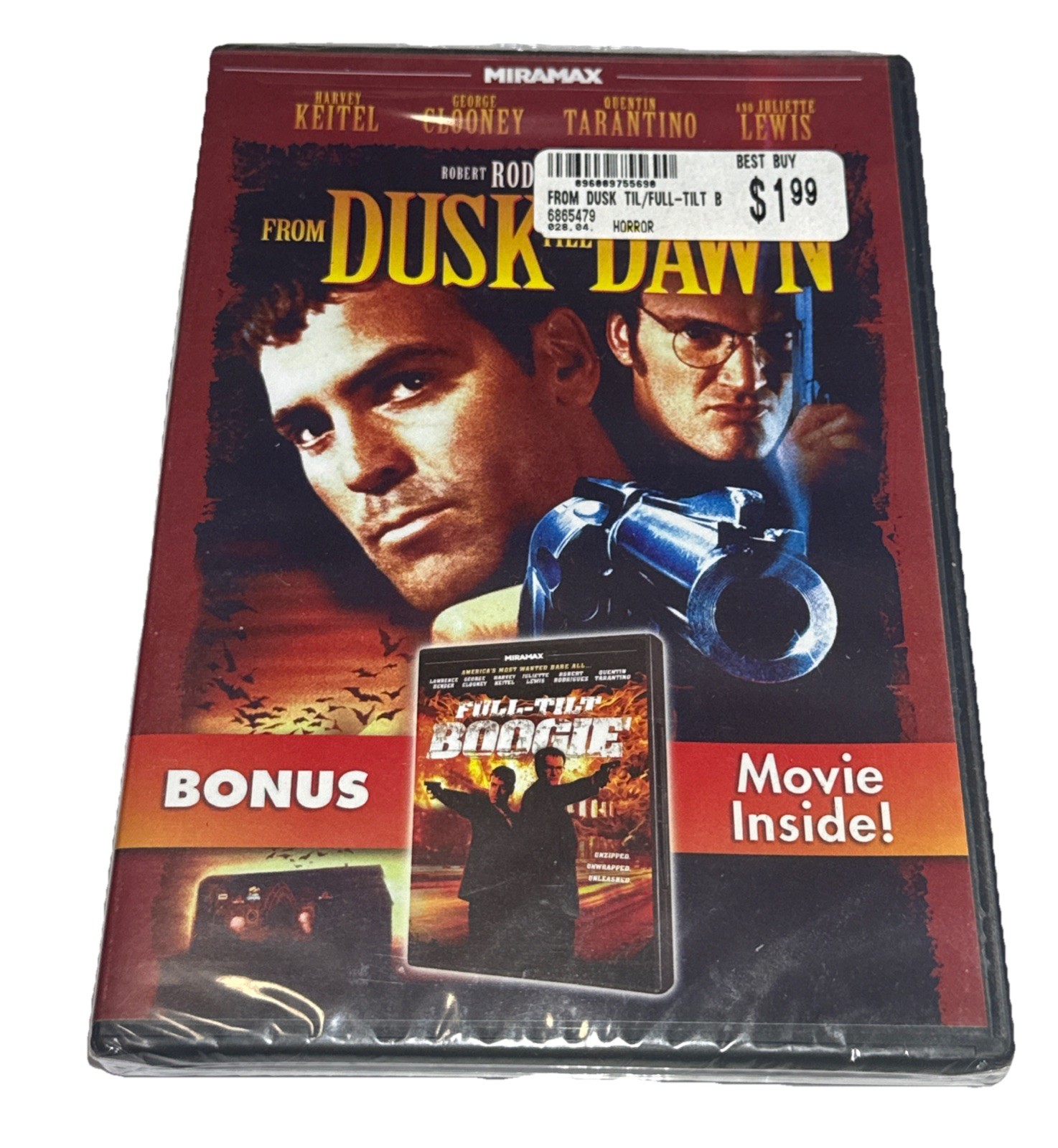 From Dusk Till Dawn (DVD, 1996) George Clooney. Quentin Tarantino. Bonus Movie