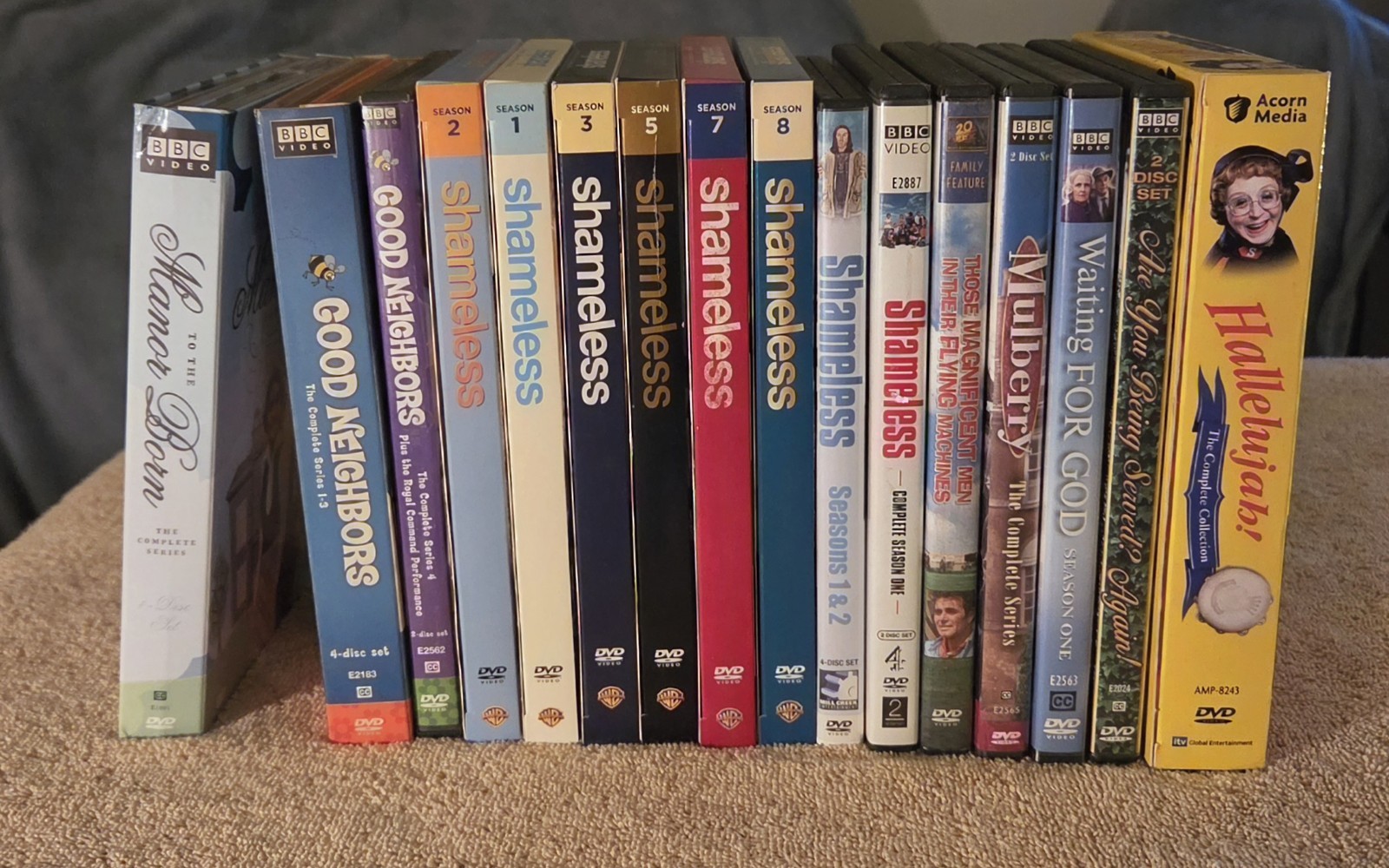 British TV DVD Lot: To The Manor Born, Good Neighbors, Mulberry, Shameless UK