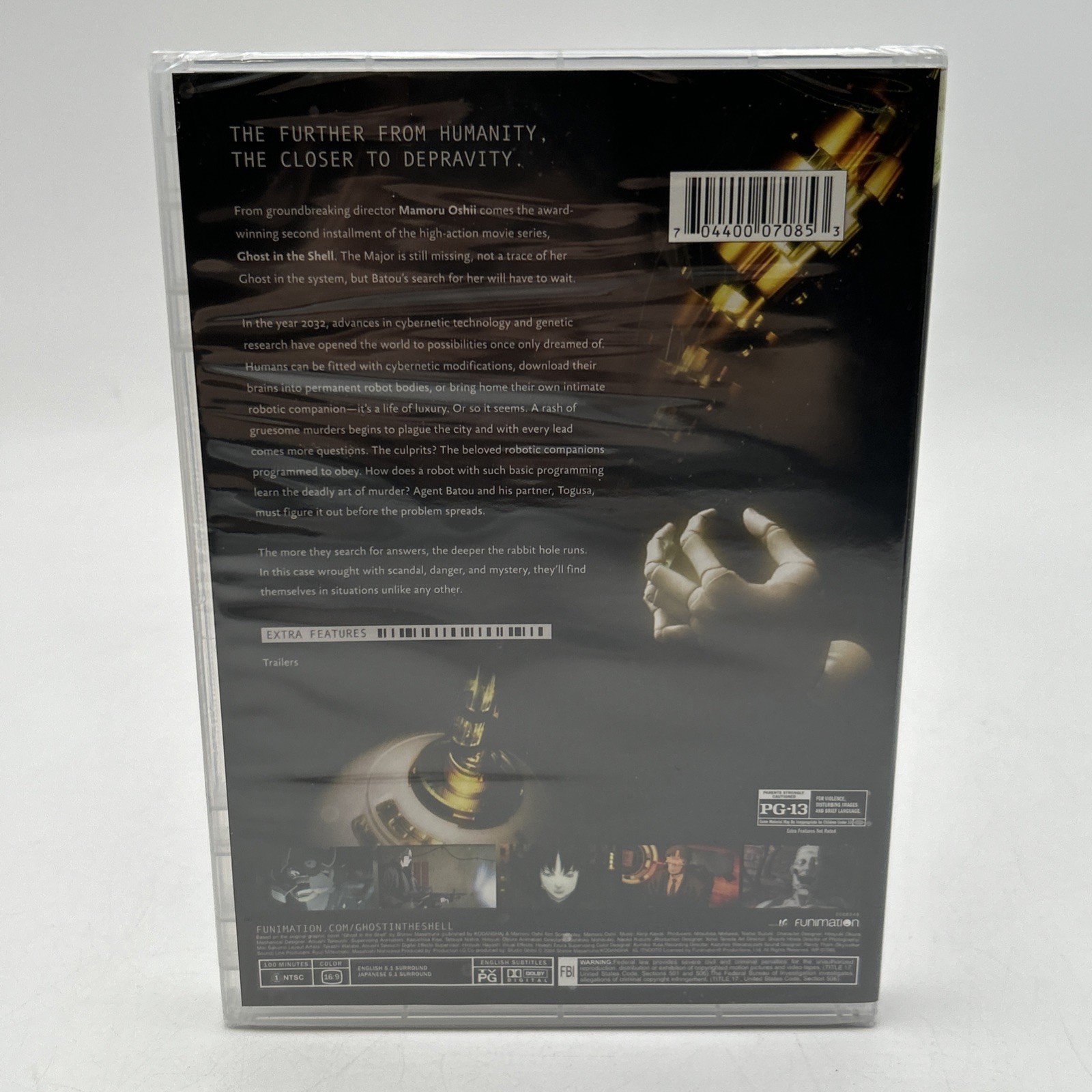 Ghost in the Shell 2: Innocence DVD 2004 Anime Movie New With Slipcover