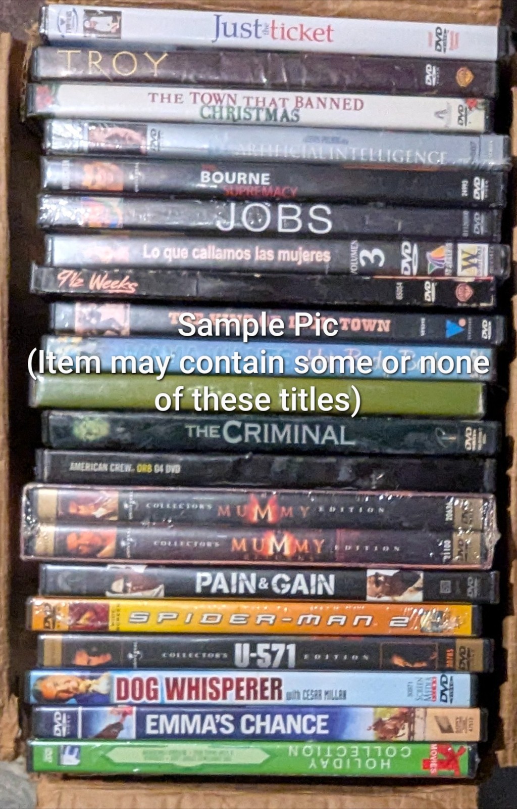 Clearance Lot Of 20 Random Box Of DVDs Mix of New Used Rentals Library Fast Ship