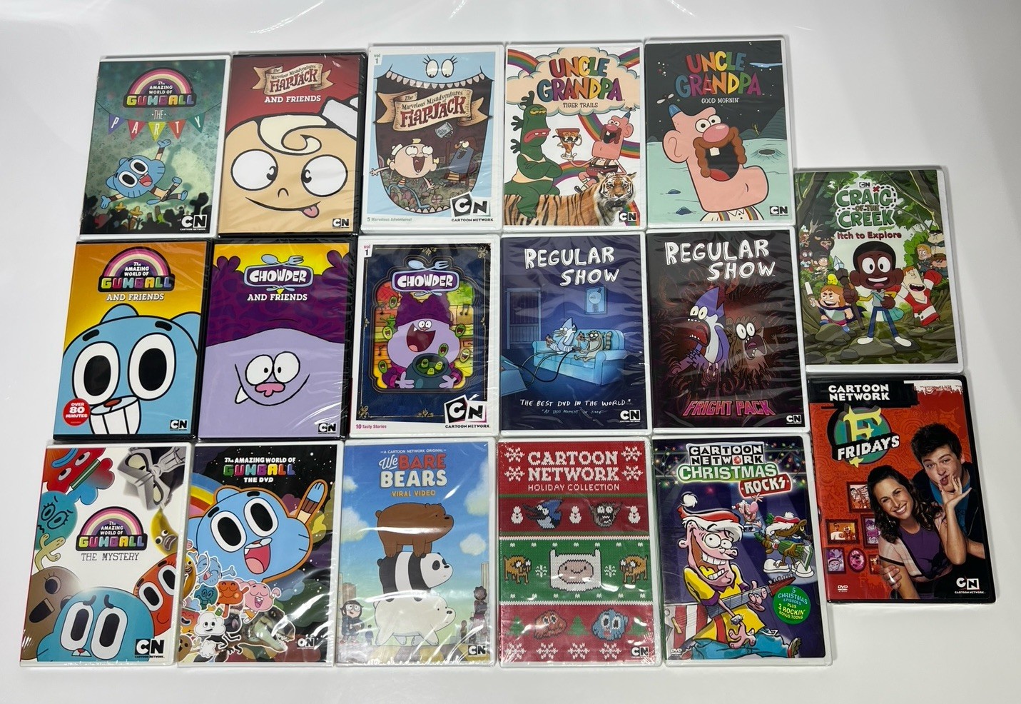 Cartoon Network Lot of 17 DVD – Regular Show Chowder Flapjack Gumball Fridays