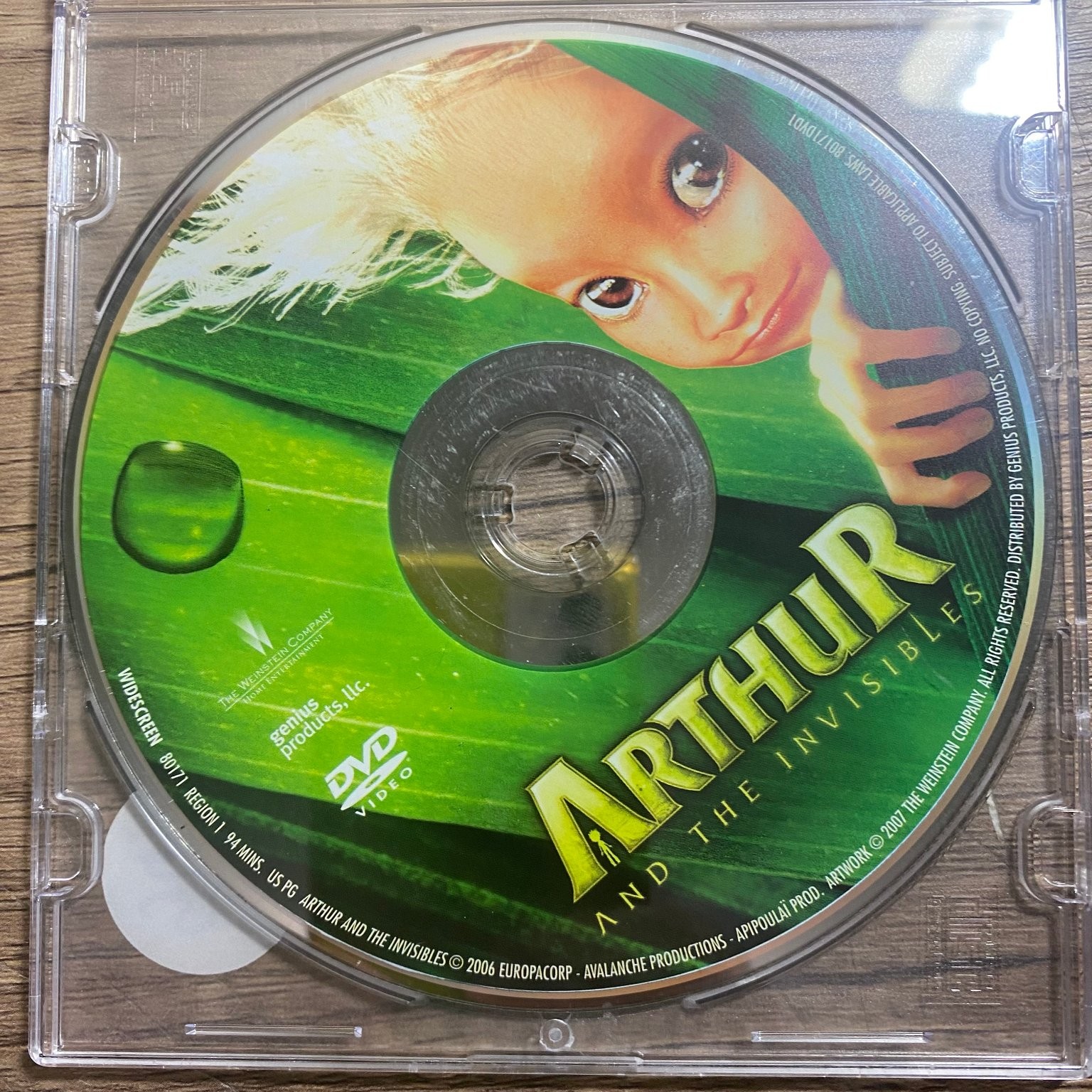 Arthur and the Invisibles DVD 2006 Widescreen Region 1 PG 94min