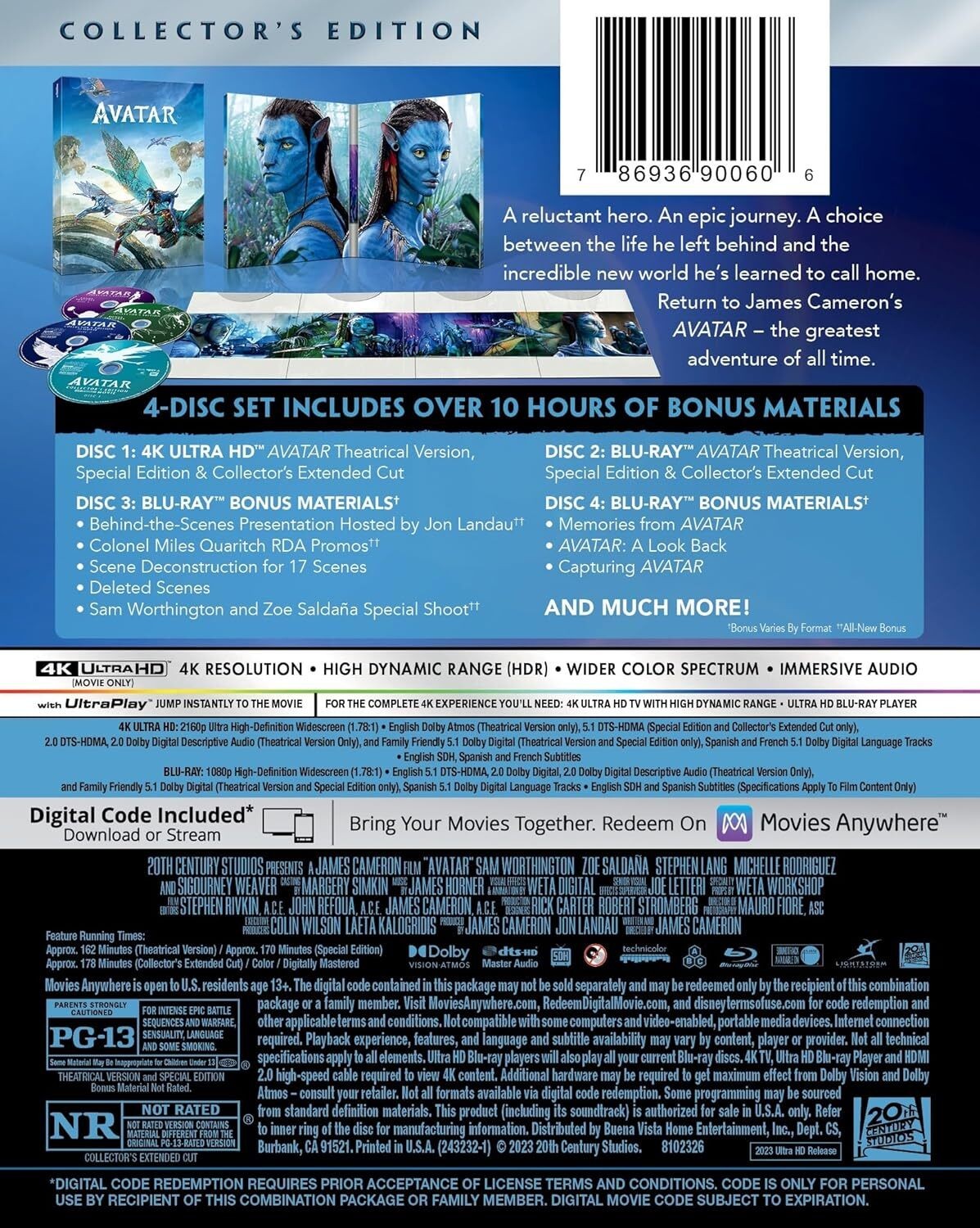 Avatar (4K UHD / Blu-ray + Digital) NEW