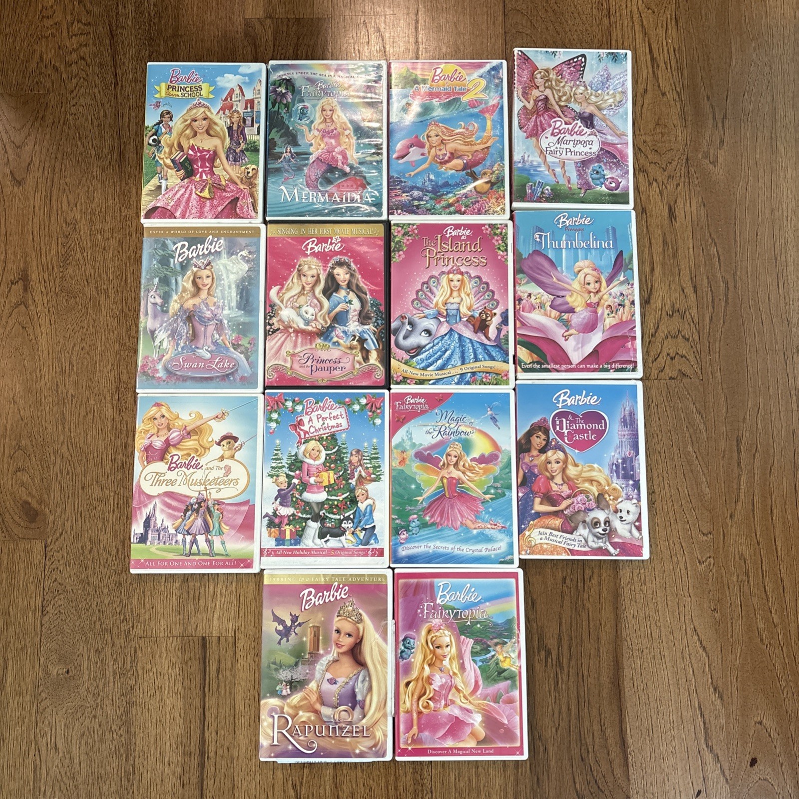 Barbie Movie DVD Lot Of 14 Children’s Girls Princess Tested