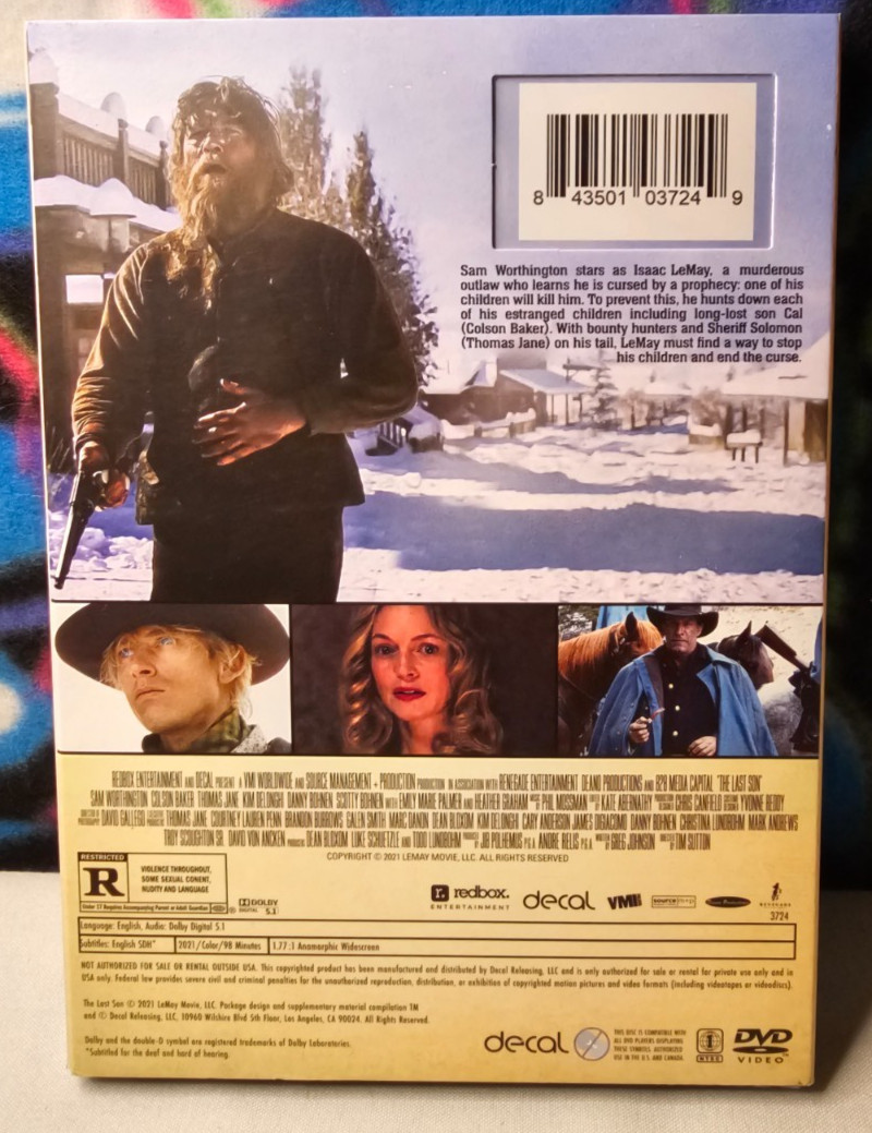 The Last Son (DVD, 2021) With Slipcover Sam Worthington, Machine Gun Kelly