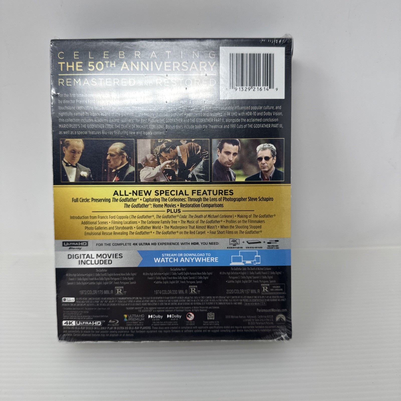 The Godfather Trilogy – 50th Anniversary – Ultra HD Sealed W/ DAMAGED PACKAGING