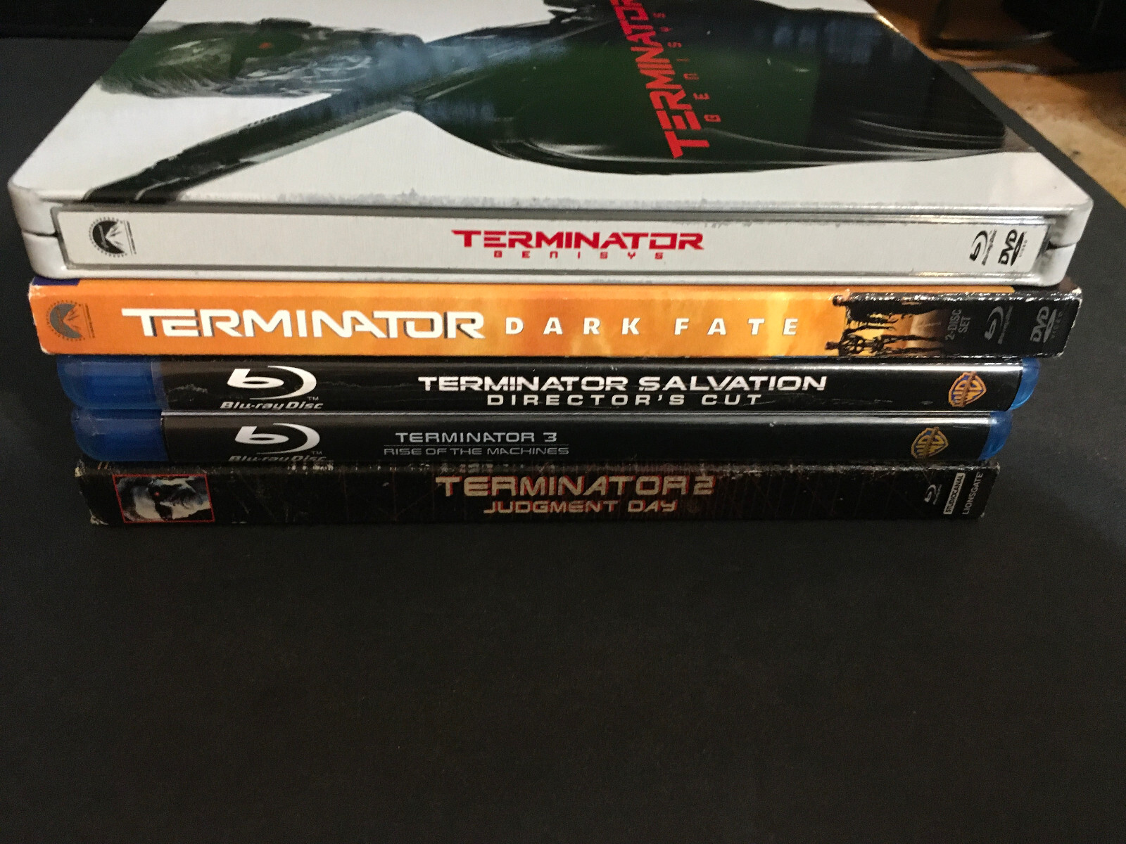 Terminator, 2,3, Salvation, Dark Fate, Genisys Lot Of 5 Blu-Ray