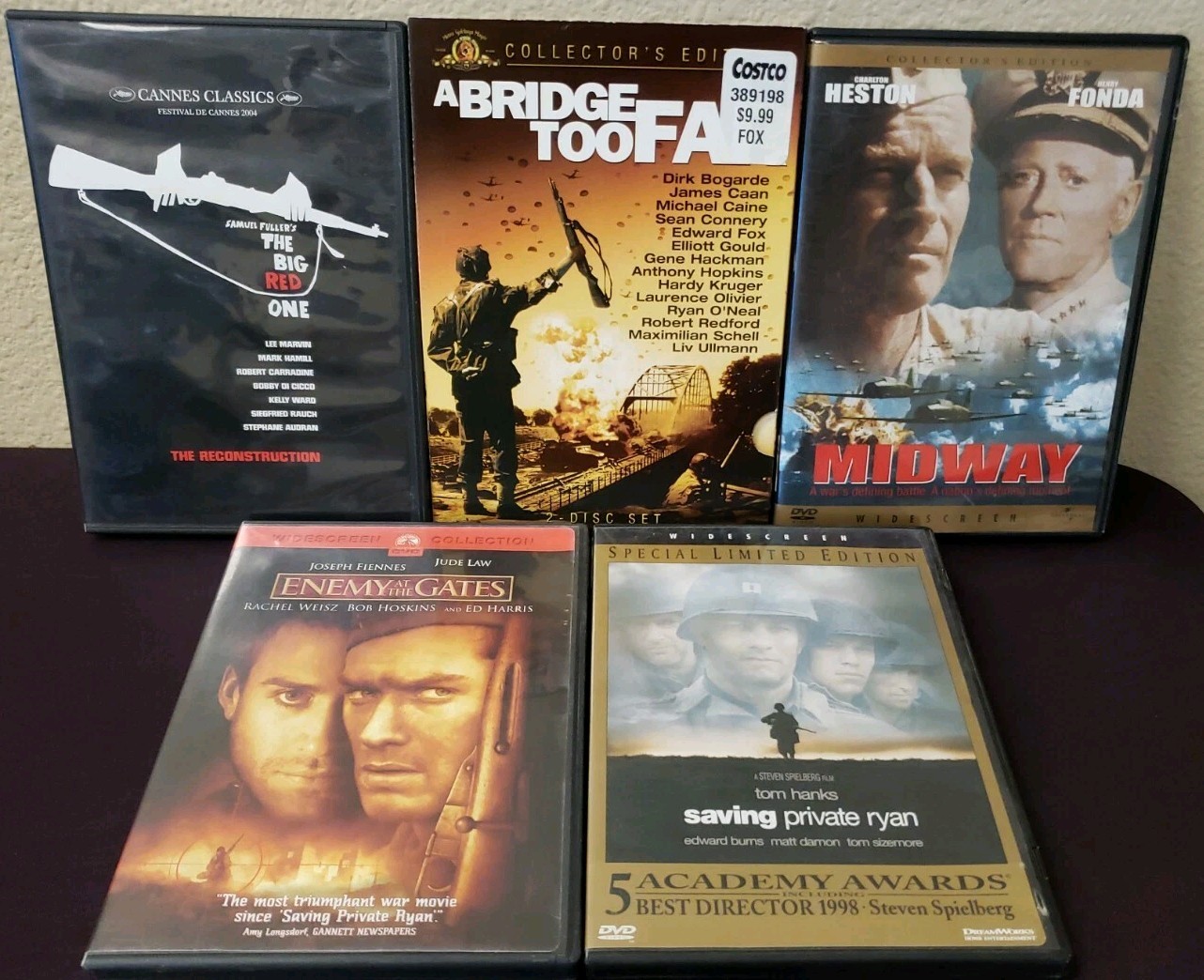A Bridge Too Far + Big Red One + Midway + Private Ryan + Enemy At the Gates DVD