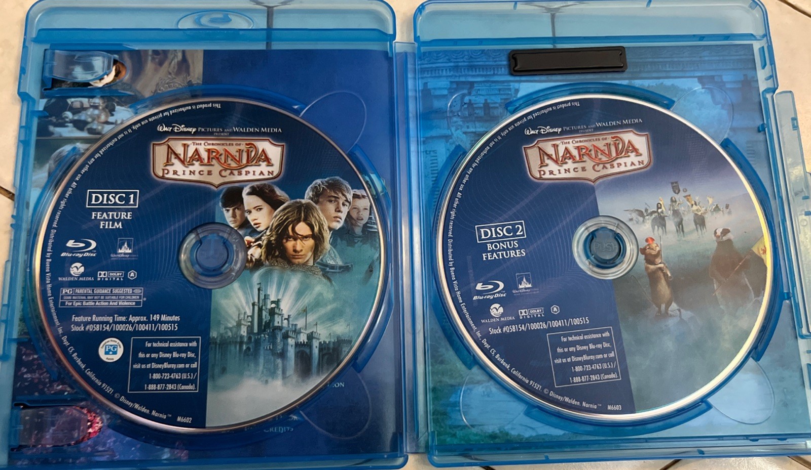 The Chronicles of Narnia Trilogy 1 2 3 (3 Blu Ray SET LOT)