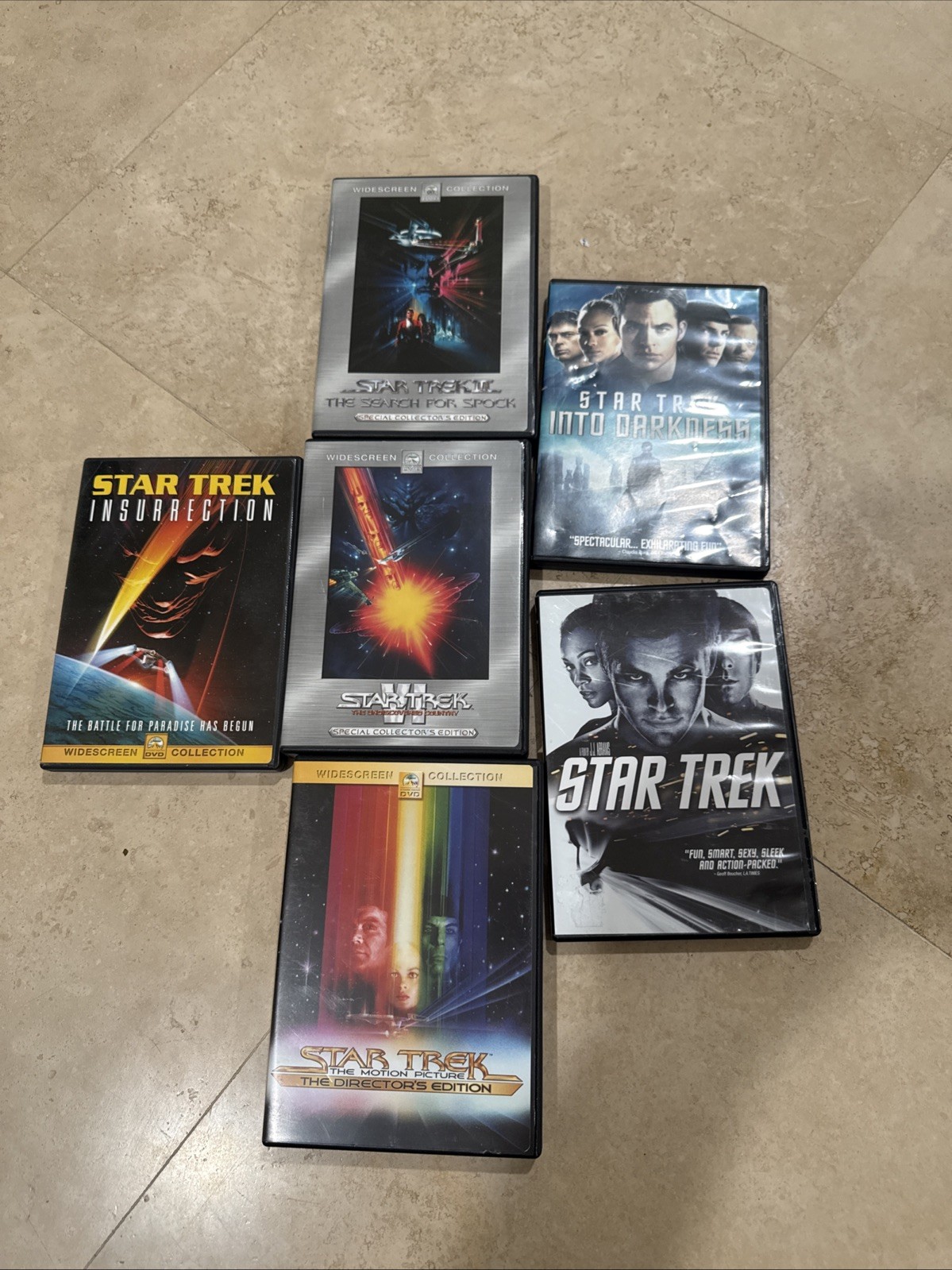 Star Trek Lot Of 6 DVD Movies