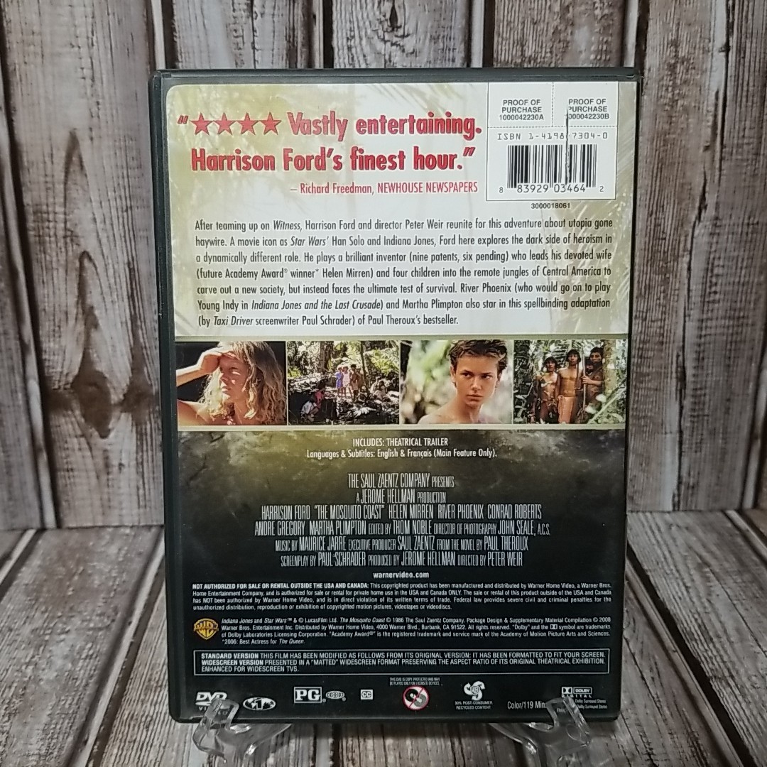 The Mosquito Coast [1986] (DVD, 2008) Harrison Ford River Phoenix Helen Mirren