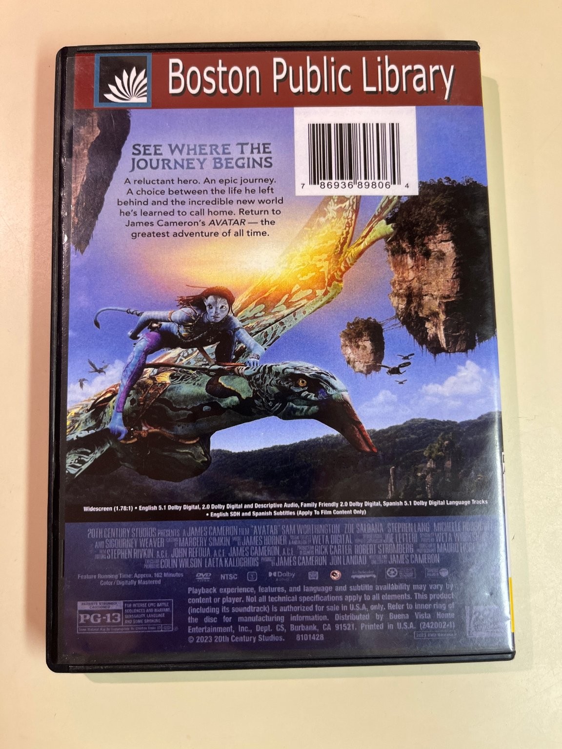 Avatar DVD 2023 James Cameron, Sam Worthington, Zoe Saldana Sci-Fi Epic