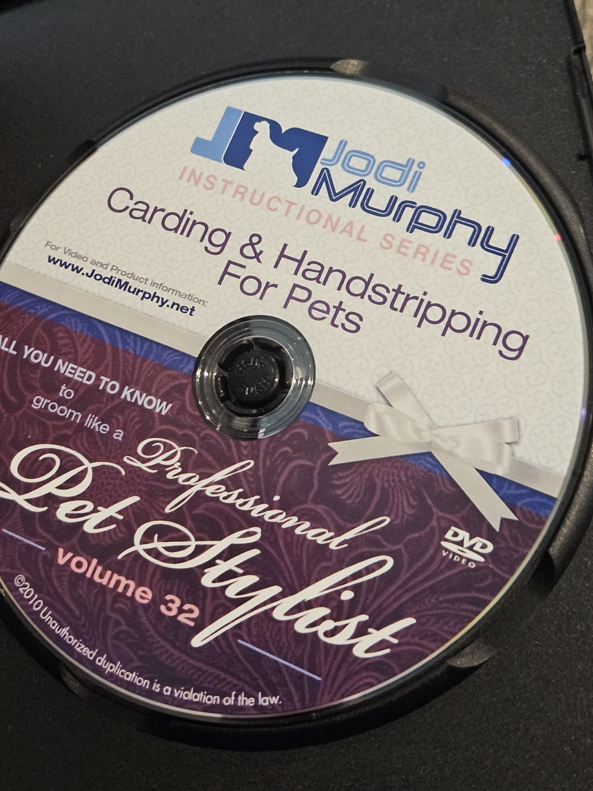 Jodi Murphy Instructional 32 Carding & Handstripping for Pets DVD Dog Grooming